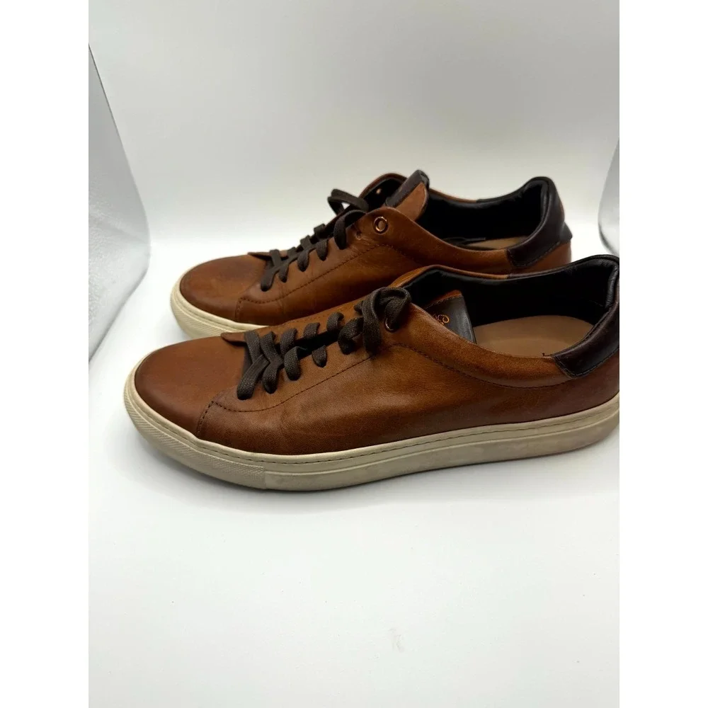 Good Man Brand Legend Lo Top‎ Mens 8 Sneaker Dark Vachetta Leather Casual Shoes